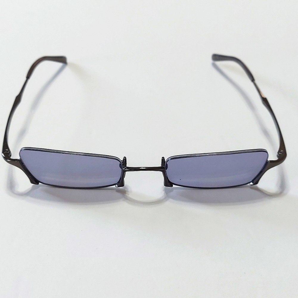 NWOT Takeo Kikuchi Unisex Half Rim Grey Lens Sunglasses